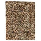 LL - Leopard Print Upholstered Ottoman Bench