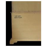 LR - Vintage Drexel Heritage Hand-Painted Display Hutch with Glass Shelves