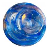 Pair of Kosta Boda Anna Ehrner Blue Moon Candle Holders