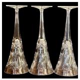 FR - Set of 3 Waterford Crystal Millennium Collection Happiness Champagne Flute
