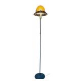 FR - Vintage 56.5-Inch Floor Lamp with Unique Floral Hat Shade