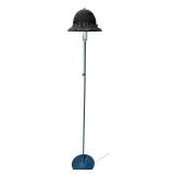 FR - Vintage 56.5-Inch Floor Lamp with Unique Floral Hat Shade