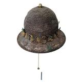 FR - Vintage 56.5-Inch Floor Lamp with Unique Floral Hat Shade