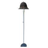 FR - Vintage 56.5-Inch Floor Lamp with Unique Floral Hat Shade