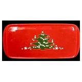 FR  - Vintage Waechtersbach West Germany Christmas Ceramic Serving Set with Two-Tier Dessert Stand