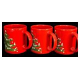 FR  - Vintage Waechtersbach West Germany Christmas Ceramic Serving Set with Two-Tier Dessert Stand