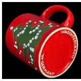 FR  - Vintage Waechtersbach West Germany Christmas Ceramic Serving Set with Two-Tier Dessert Stand