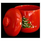 FR  - Vintage Waechtersbach West Germany Christmas Ceramic Serving Set with Two-Tier Dessert Stand