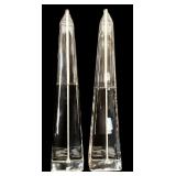 FR - Pair of Firelight Glass Oil Candles