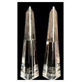 FR - Pair of Firelight Glass Oil Candles