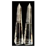 FR - Pair of Firelight Glass Oil Candles