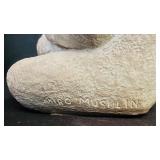 LR - Pair of Vintage Child Figurines Austin Sculpture and Boy by Tree Stump 9.5-10 in