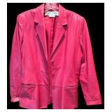 FR - Garfield & Marks Pink Leather Blazer Size 6