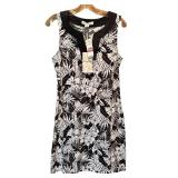 FR - Tommy Bahama Black and White Floral Sleeveless Dress XS