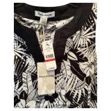 FR - Tommy Bahama Black and White Floral Sleeveless Dress XS