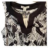 FR - Tommy Bahama Black and White Floral Sleeveless Dress XS