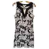 FR - Tommy Bahama Black and White Floral Sleeveless Dress XS