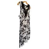 FR - Tommy Bahama Black and White Floral Sleeveless Dress XS