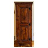 K - Vintage Banks Solid Wood Tall Cabinet with Shelves