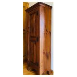 K - Vintage Banks Solid Wood Tall Cabinet with Shelves