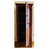 K - Vintage Banks Solid Wood Tall Cabinet with Shelves