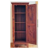 K - Vintage Banks Solid Wood Tall Cabinet with Shelves