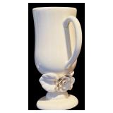 FR - Set of 8 Ceramic Floral Mugs and Double Condiment Dish by Paper Windows USA