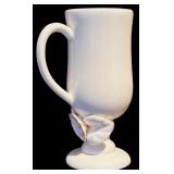 FR - Set of 8 Ceramic Floral Mugs and Double Condiment Dish by Paper Windows USA