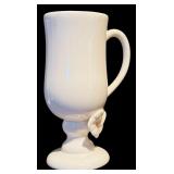 FR - Set of 8 Ceramic Floral Mugs and Double Condiment Dish by Paper Windows USA