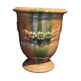 FR - Vintage Temesso Terra-Cotta Vase 12.5 Inch French Floral Urn