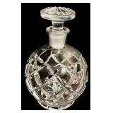 K - Set of 5 Decorative Cut Glass Decanters and Cruets