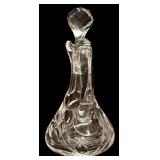 K - Set of 5 Decorative Cut Glass Decanters and Cruets