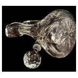 K - Set of 5 Decorative Cut Glass Decanters and Cruets