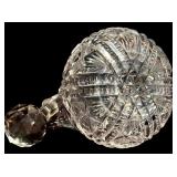 K - Set of 5 Decorative Cut Glass Decanters and Cruets