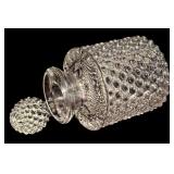 K - Set of 5 Decorative Cut Glass Decanters and Cruets