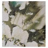 UO - Framed Watercolor Floral Artwork by Roman