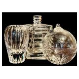 FR - Rosenthal Rosenthal Studio-Line Turnus Crystal Box, Crystal Paneled Vase and Decorative Glass Sphere