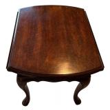 LR - Vintage Drop-Leaf Wood Side Table with Drawer