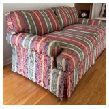 LR - Vintage Henredon Upholstery Collection Floral Stripe Sofa with Pillows