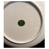 K - Vintage JWK Bavaria Porcelain Cups and Plates Set with Botanical Fruit Design