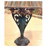 LL - Decorative Table Lamp with Draped Shade and Ornate Base