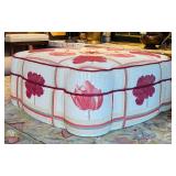 LL - Vintage Pearson Upholstered Ottoman with Floral Pattern