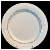 K - Vintage Noritake China Crestmont 30-Piece Dinnerware Set with Silver Trim