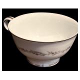 K - Vintage Noritake China Crestmont 30-Piece Dinnerware Set with Silver Trim