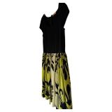 FR - Alice + Olivia Black and Yellow Patterned Dress, Approx. Small/Medium
