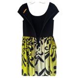FR - Alice + Olivia Black and Yellow Patterned Dress, Approx. Small/Medium