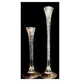 LR - Set of 4 Tall Crystal Candleholders