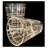 LR - Pair of Vintage Ralph Lauren Plaid Tumblers