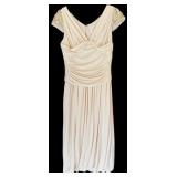 FR - Vera Wang Ivory Cocktail Dress with Sequin Cap Sleeves