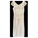 FR - Vera Wang Ivory Cocktail Dress with Sequin Cap Sleeves